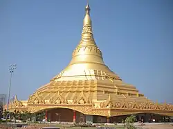 Global Vipassana Pagoda is a Meditation Dome Hall with a capacity to seat 8,000 Vipassana meditators, largest such meditation hall in the world, near Gorai, North-west of Mumbai, India.