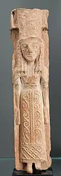 Placa votiva de terracota hecha a molde. Creta, hacia 640 a. C.
