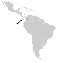 Distribución de geográfica del colibrí de Goldman