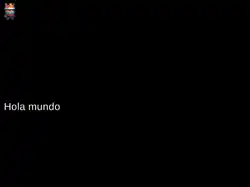 Imagen del programa de ejemplo, demostrando como mostrar una imagen y un texto.