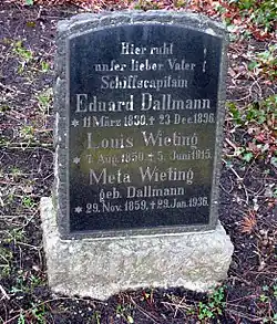 Lápida de la familia Dallman en Bremen