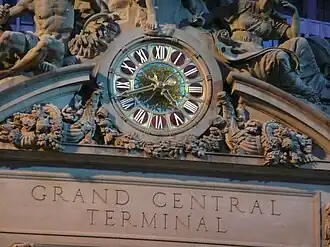 Reloj exterior de la Grand Central Terminal, instalado en 1913