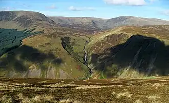 Grey Mare's Tail waterfall, Moffat Hills