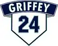 24-Ken Griffey, Jr. (CF). 1989-1999 y 2009-2010. Retirado el 6 de agosto de 2016.