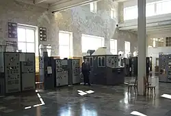 Interior de la estación de radio Grimeton