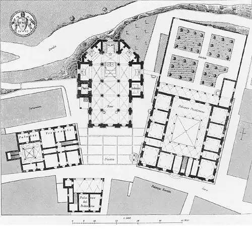 Plaza de Pienza, planificación y edificios de Bernardo Rossellino (1459)