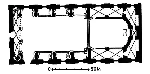 Planta de la Studienkirche de Dillingen