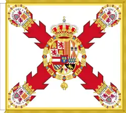 Bandera del regimiento realista Veteranos de Castro.