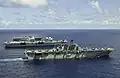 USS America junto con HMS Queen Elizabeth y JS Ise el 24 de agosto de 2021