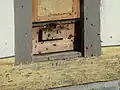 Abejas en la casa de viñedo medieval
