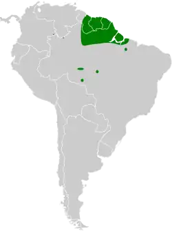 Distribución geográfica del pájaro-militar.