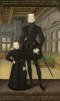 Henry Stewart, Lord Darnley, y su hermano Charles Stewart, último conde de Lennox (1563) Colección Real, Londres.