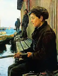 Niño que pesca (1886)