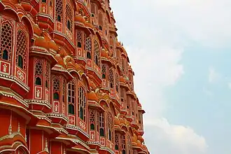 Ventanas jharokha de Hawa Mahal
