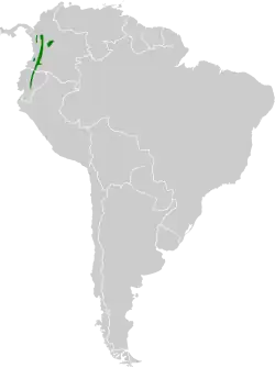 Distribución geográfica del colibrí turmalina.