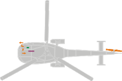 El rotor de cola se acciona con los pedales
