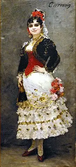 Celestine Galli Marié como Carmen en 1884.