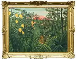 Henri Rousseau, "Three apes In The Orange Grove," 1907c