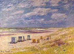 Playa en Egmond aan Zee (Países Bajos), 1900