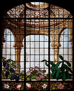Ventana del invernadero Henry Gurdon Marquand House (alrededor de 1883-1884), diseñada por Richard Morris Hunt (1827-1895) y realizada por Eugène Stanislas Oudinot (1827-1889)