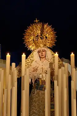 Virgen de Nuestra señora de los Dolores, original de Luis Álvarez Duarte.