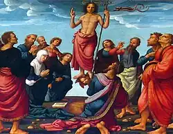 Retablo mayor. Ascensión de Cristo