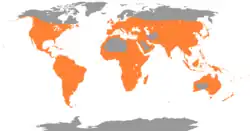 Distribución mundial de las garzas.