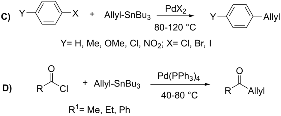 Primeras reacciones de organotin reactivos