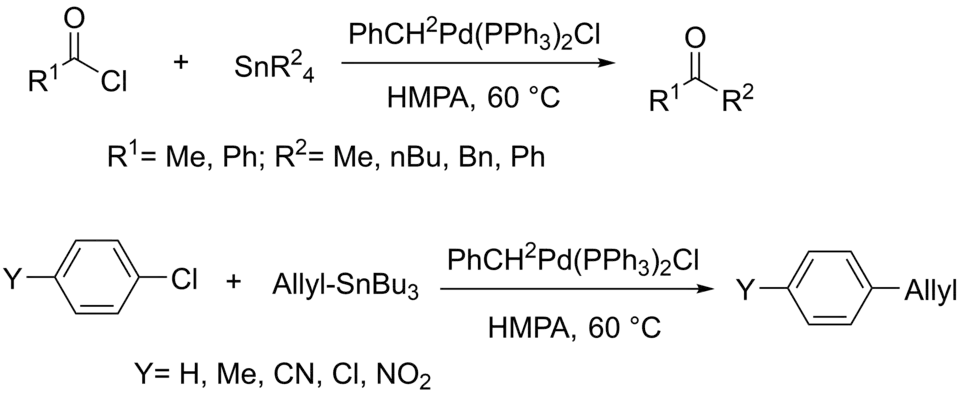 Primeras reacciones de organotin reactivos