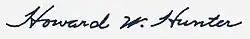 Firma de Howard W. Hunter