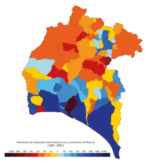 Variación de población entre 2011 y 2021