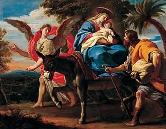 Huida a Egipto de Antonio Palomino.