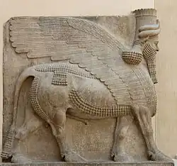 Bajorrelieve que adorna la puerta n°3 de Dur Sharrukin, museo del Louvre