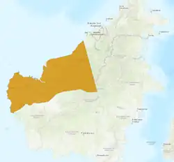 Distribución del gibón ágil de Borneo