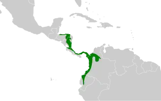 Distribución geográfica del hormiguero moteado.