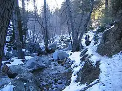 A lo largo del sendero Icehouse Canyon