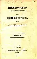Tomo III del Diccionario de antigüedades de Yanguas y Miranda (1840)