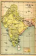 Mapa de India en 1765.
