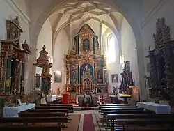 Interior de la Iglesia de San Sebastián