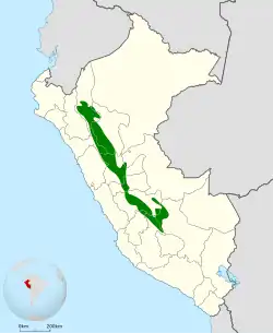 Distribución geográfica de la tangara de Reinhardt.