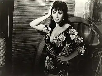 Sarli en El trueno entre las hojas (1958), película en la que protagonizó el primer desnudo frontal del cine argentino.