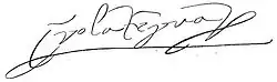 Firma de Isabel de Portugal