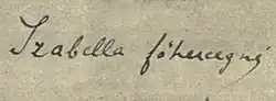 Firma de Isabel de Croÿ