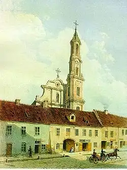 St. Nicolás en Vilnius (antes de la reconstrucción en el siglo&nbsp;XIX)
