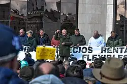 José Antonio Turrado Fernández, Secretario General ASAJA en León, en su discurso en favor de los agricultores, ganaderos y apicultores de la provincia.