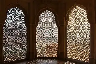 Interior del fuerte de Jaipur (fuerte Amber)