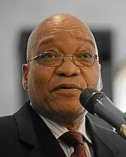 Jacob Zuma, Presidente de Sudáfrica.