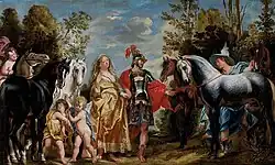 Jordaens (Marte y Mercurio conduciendo los caballos a Venus), 1645-1650.