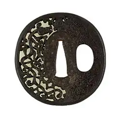 Tsuba japonesa, principios del siglo XIX.