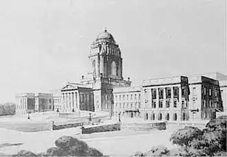 Diseño del edificio de la Dieta de Fukuzo